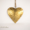 Lot de 12 suspensions Cœur métal gold pm
