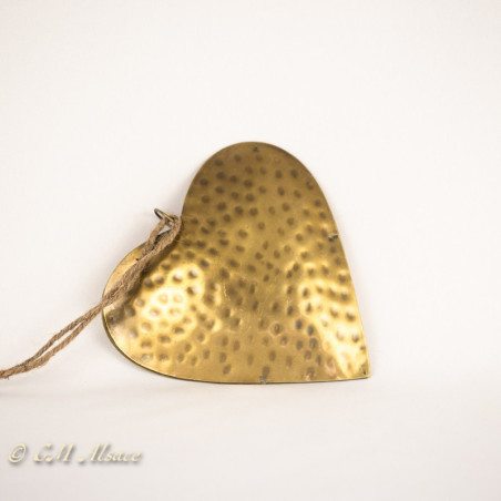 Lot de 12 suspensions Coeur métal gold pm
