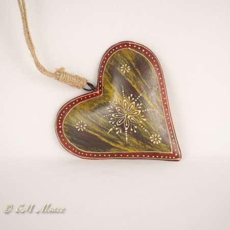 Lot de 12 coeurs en métal 15x15x2cm