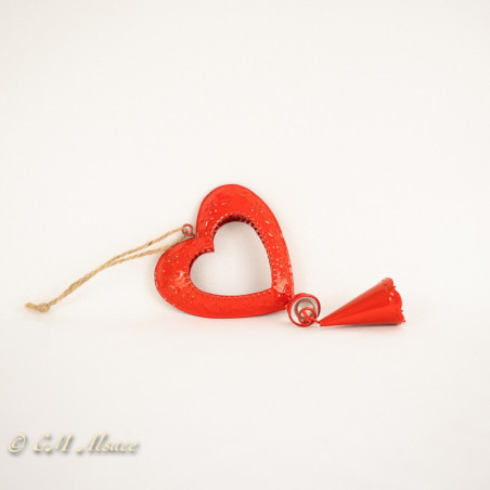 Lot de 16 coeurs avec clochette