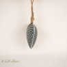 Lot de 12 coeurs gris à pois 10cm