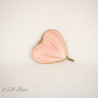 Coeurs rose et doré 10.5cm par lot de 12