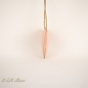 Coeurs rose et doré 10.5cm par lot de 12