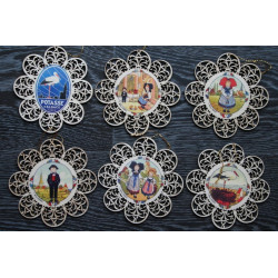 Lot de 12 décorations assortis Hansi