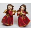 2 anges rouge 13cm