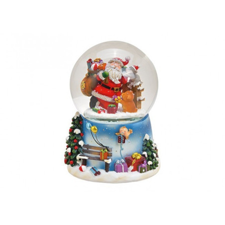 Lot de 2 boules à neige de Noel musicale