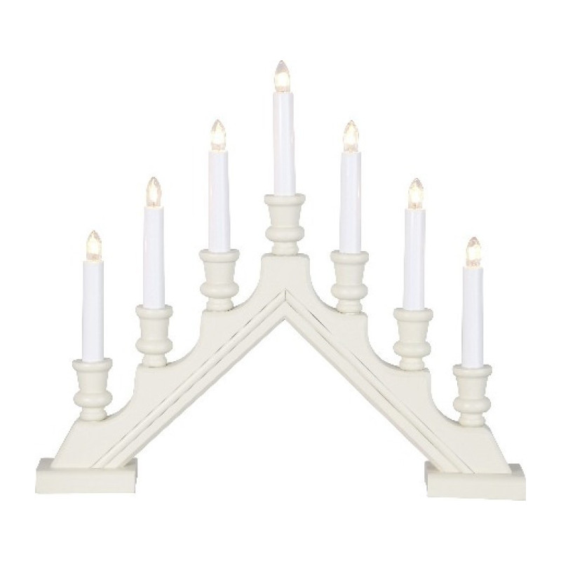 Lot de 6 chandeliers blancs 44x38cm