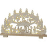 Lot de 4 crèches bois naturel45cm