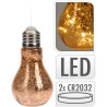 Lot de 10 ampoules led cuivre 22cm