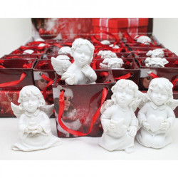 Lot de 24 anges dans leur sac (4 modèles assortis) 6cm