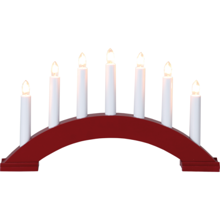 Lot de 6 chandeliers rouges 22x39cm