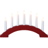 Lot de 6 chandeliers rouges 22x39cm