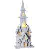Lot de 4 églises LED blanches