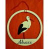 Lot de 12 rond cigogne dec/laser recto verso
