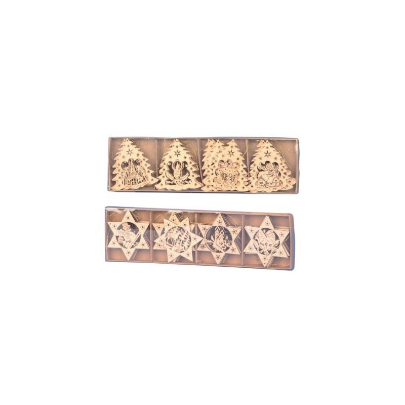 Lot de 32 suspensions découpe laser  8 modèles assortis