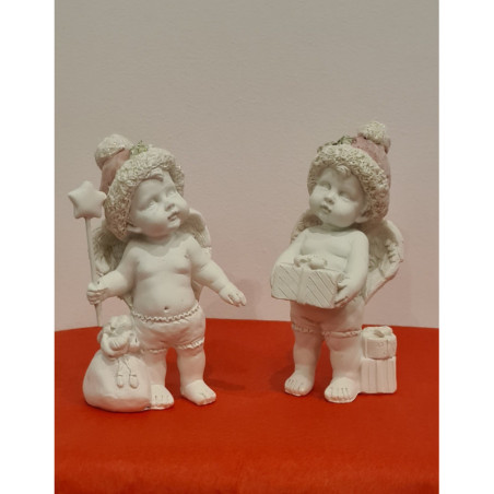 Lot de 12 anges, 2 modèles assortis 12 cm