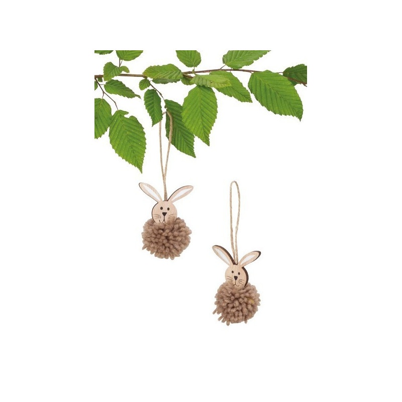 Lot de 24 suspensions lapins, 8cm