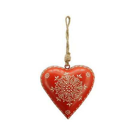Lot de 12 coeurs rouges 8cm