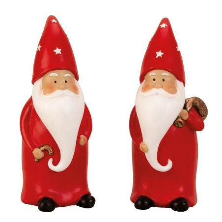 Lot de 12 Pères Noël 20.5cm