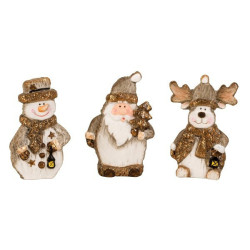 Lot de 12 sujets en céramique 11cm, 3 modèles assortis