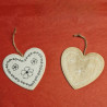 16 coeurs en bois 10cm